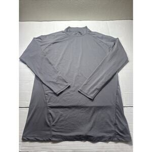 Men’s Tesla Long Sleeve Compression Shirt Size Large Gray Workout TSLA